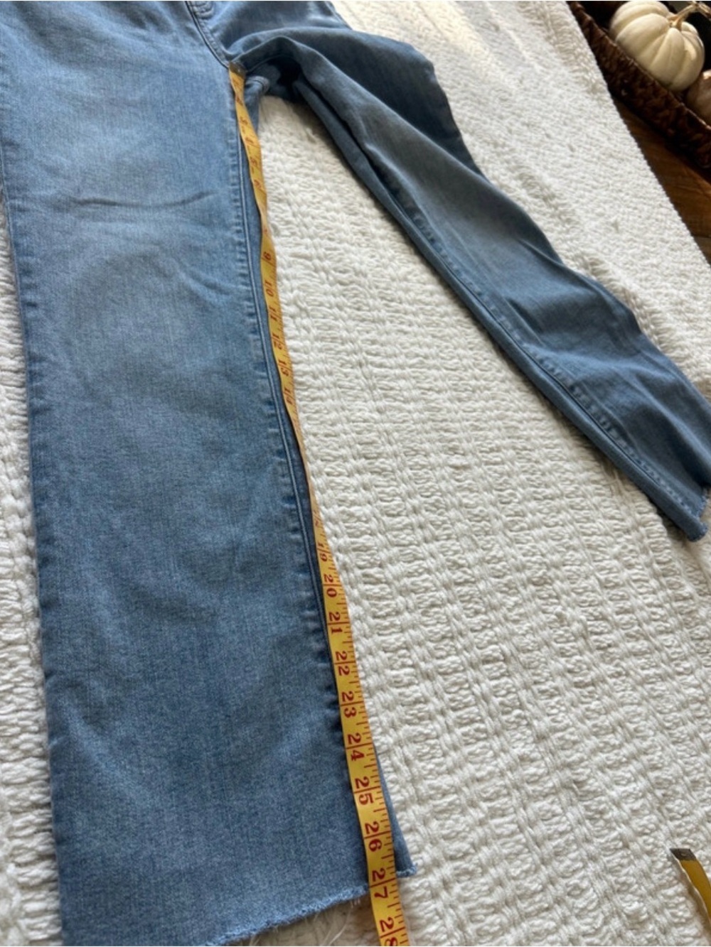 Madewell Light Blue Ankle Crop Straight Jeans - Picture 6 of 11